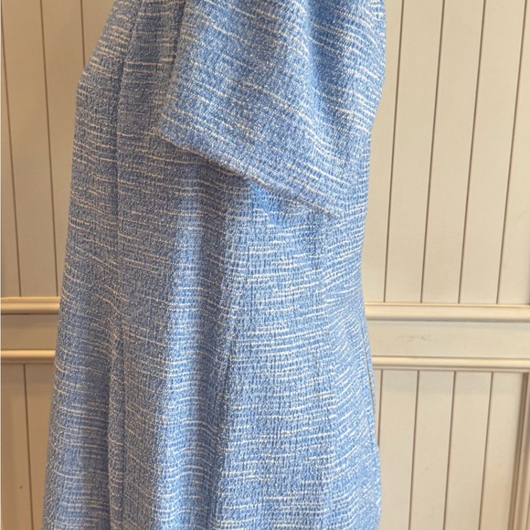 Calvin Klein tweed short sleeve sheath dress. Light blue size 16. Worn once. - Picture 3 of 10